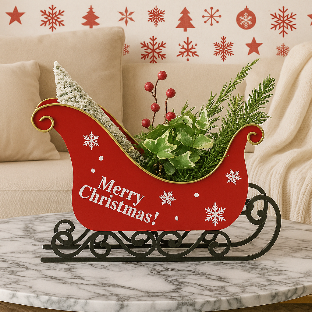 Starlight | Festive Sleigh Centerpiece