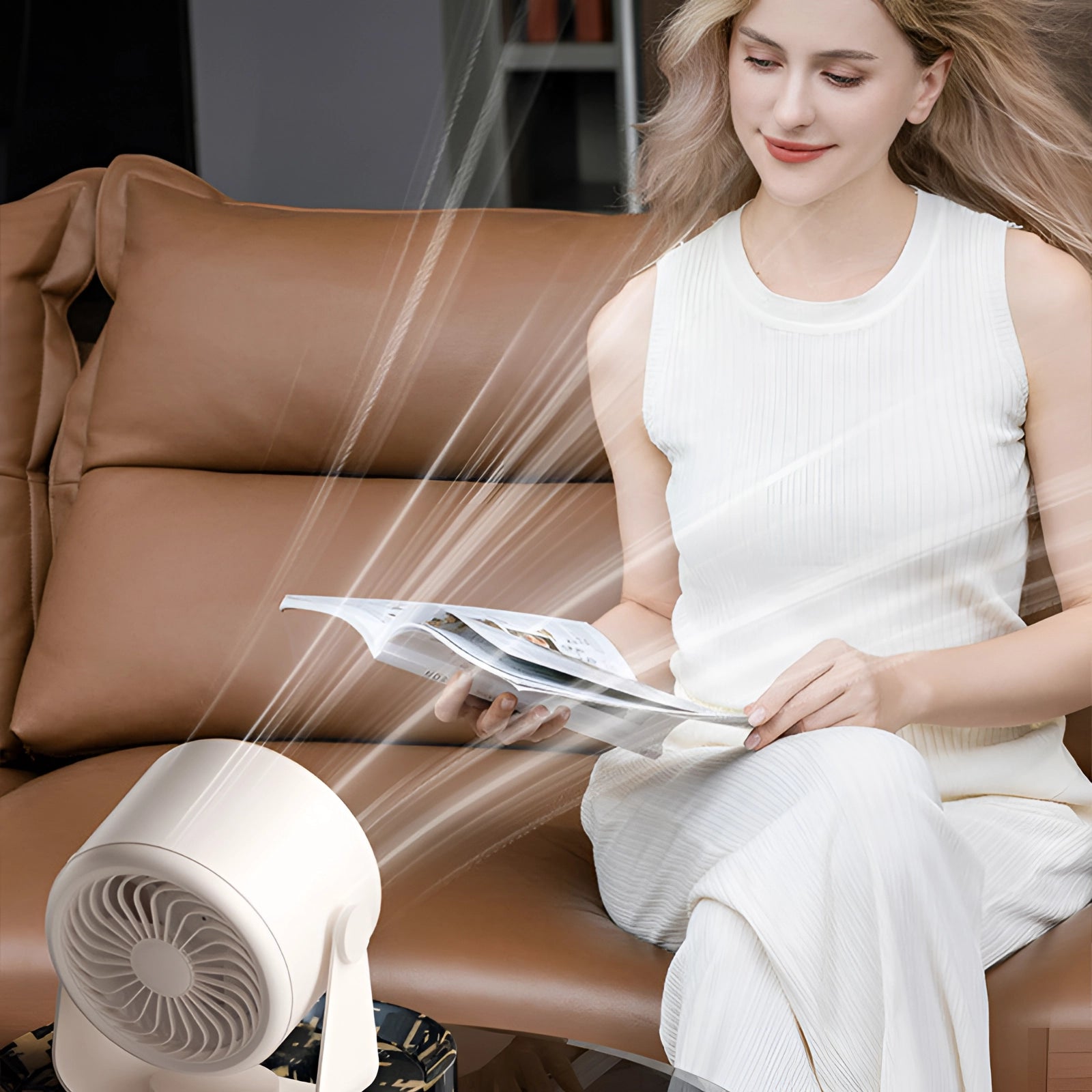 BreezeFlow bladeless fan – Low noise & energy-efficient cooling