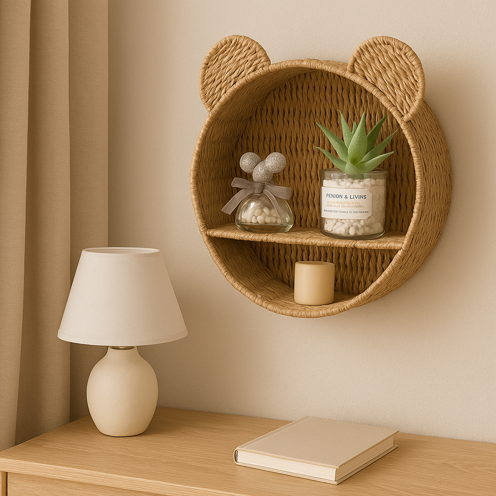 Terrano | Shaped Rattan Wall Shelf
