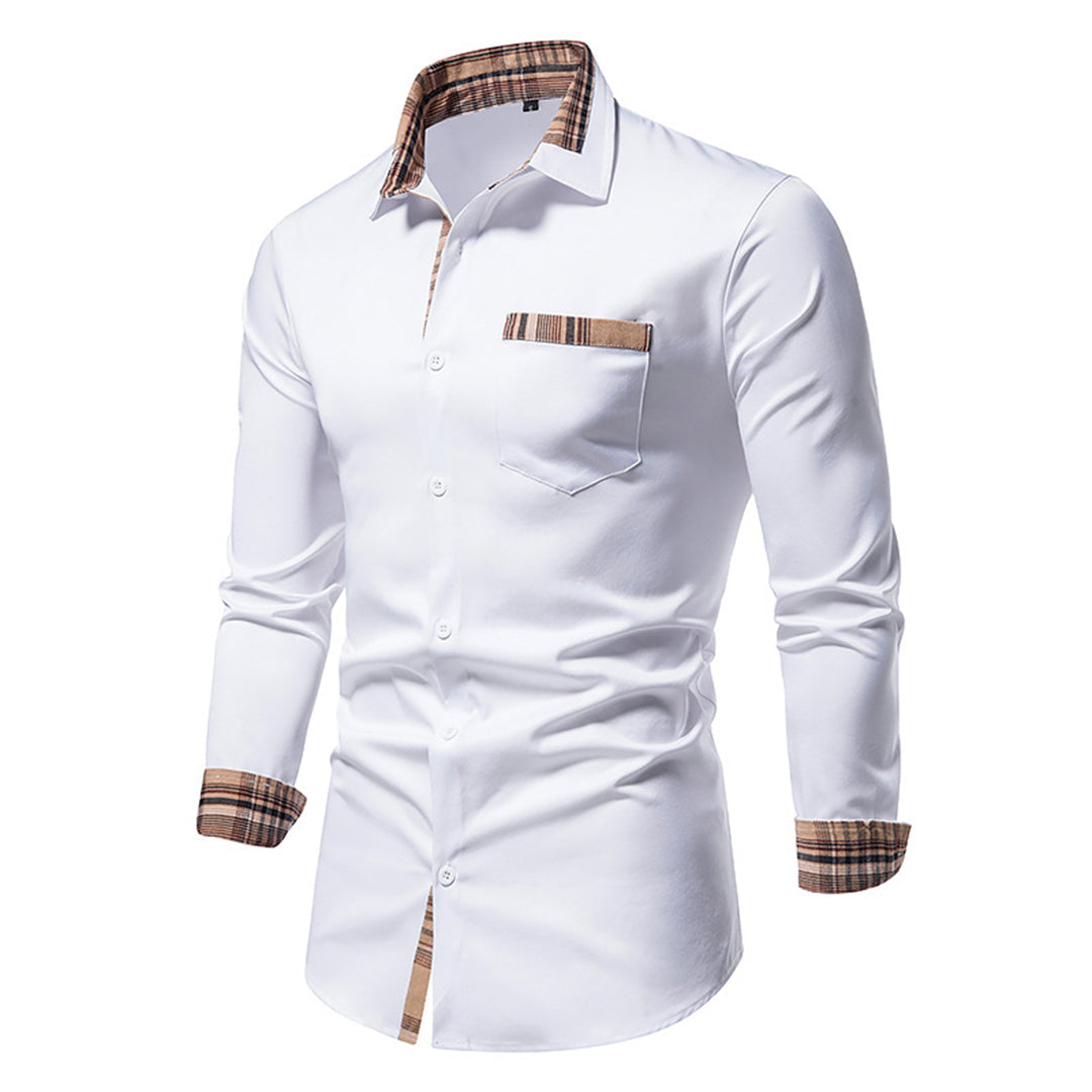 Noah - Casual Long Sleeve Shirt with Buttons and Pockets