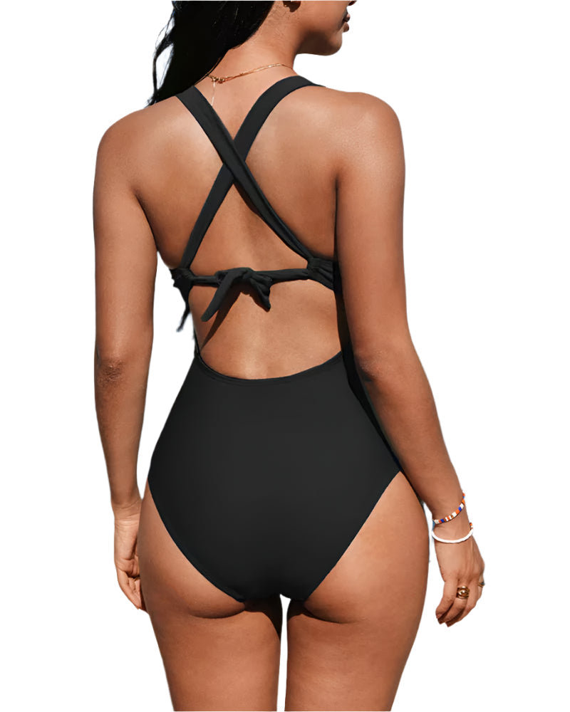 EleganceVee One-Piece Swimsuit