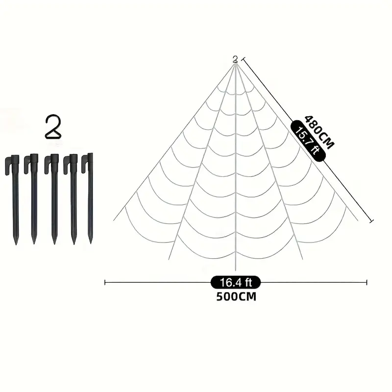 DarkWeave Giant Spider Web 16ft – Halloween Outdoor Decoration for Garden & Patio