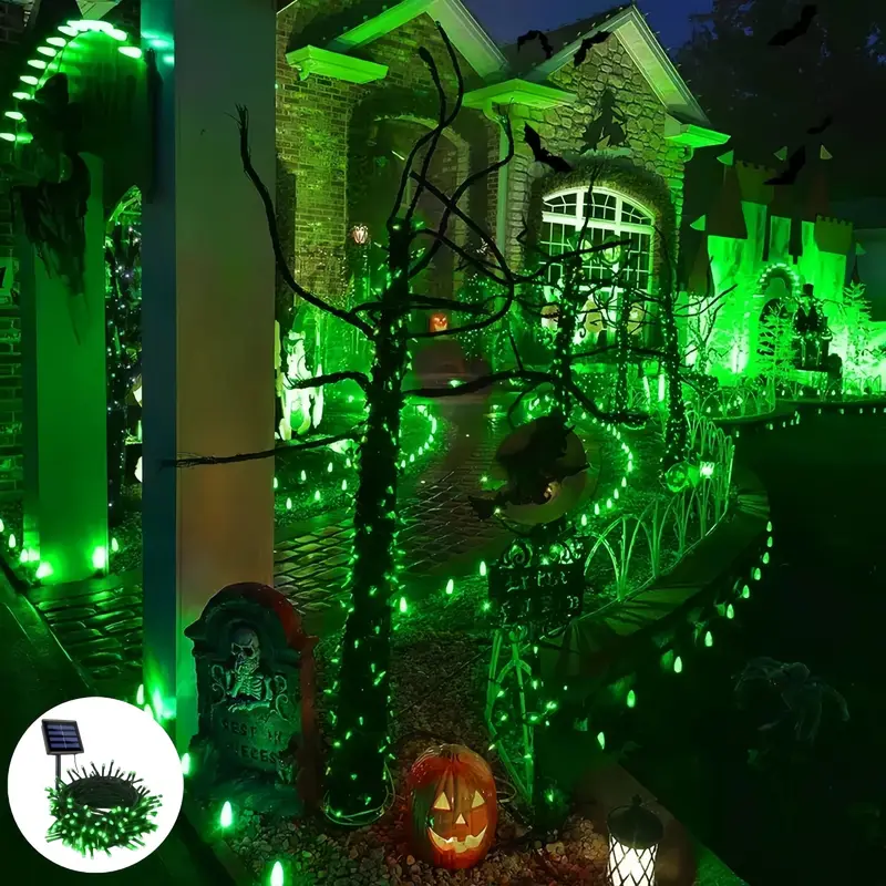 SolarGlow Halloween Fairy String Lights β Solar Outdoor Lighting for Garden & Terrace