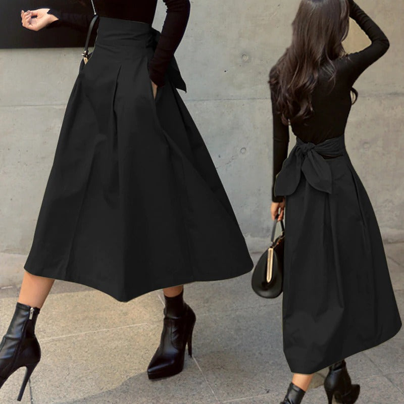 Luna high-waisted pleated skirt