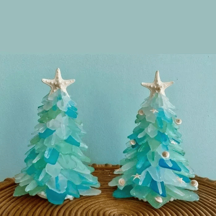 Sea Tranquility: Unique Handmade Glass Christmas Tree