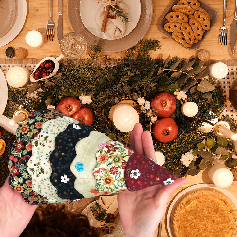 Handmade quilting set for the Christmas tree