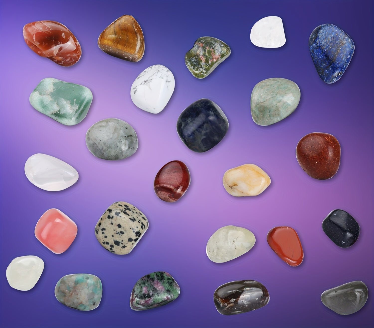 1 Piece Christmas Gemstone Advent Calendar, 24 Natural Crystals