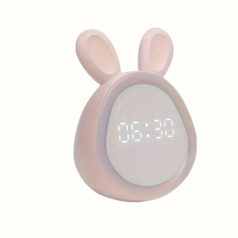 BunnyGlow Cute Alarm Clock with Night Light