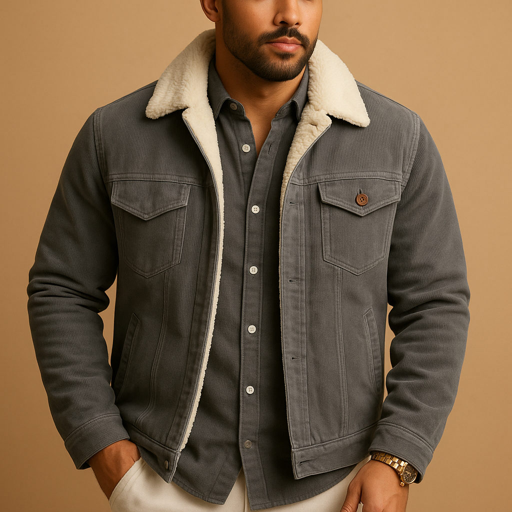 Corduroy men's jacket with modern cut for men | Daan