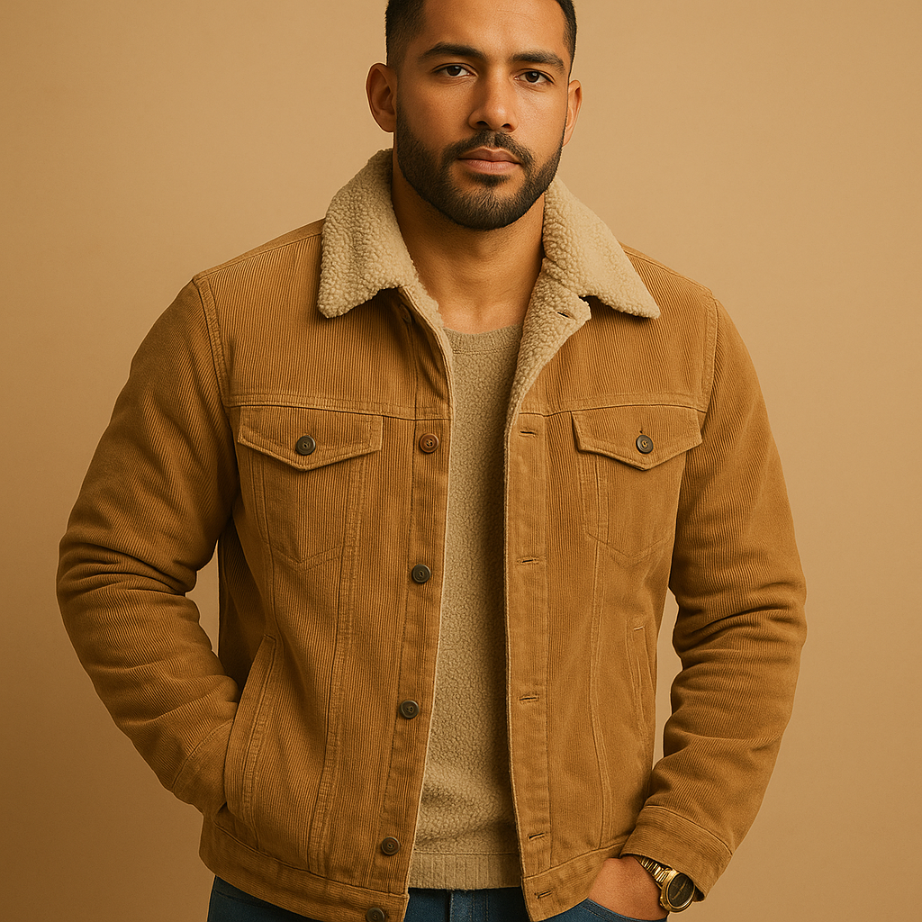 Corduroy men's jacket with modern cut for men | Daan