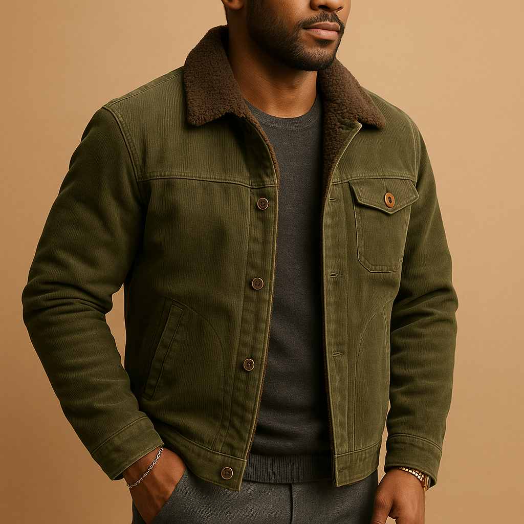 Corduroy men's jacket with modern cut for men | Daan
