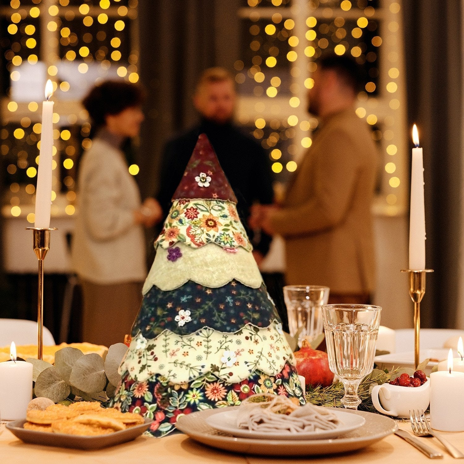 Handmade quilting set for the Christmas tree