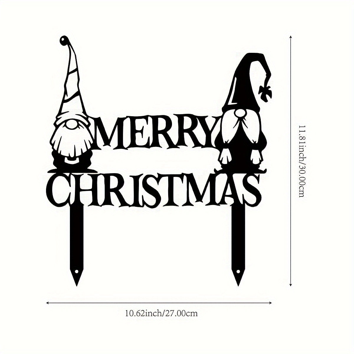 Charming Metallic Christmas Garden Stake
