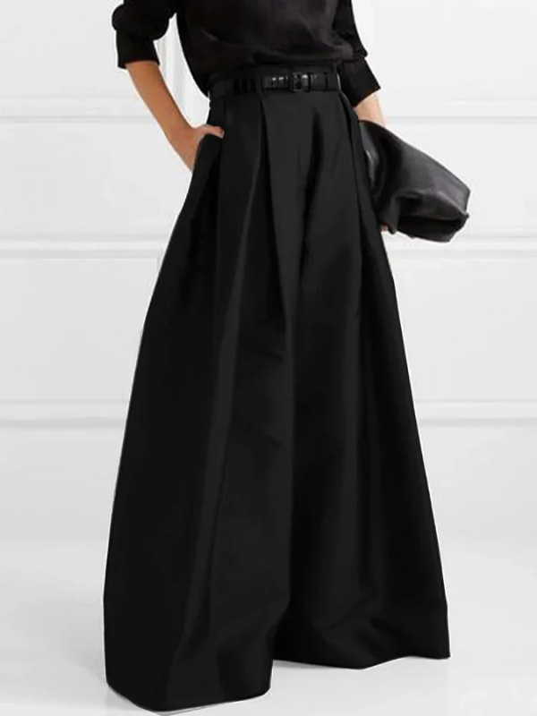 Eva - Elegant high-waisted pleated pants with wide legs