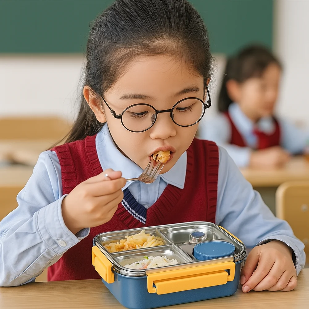 Lunch box for office and school – compact lunch box for on the go