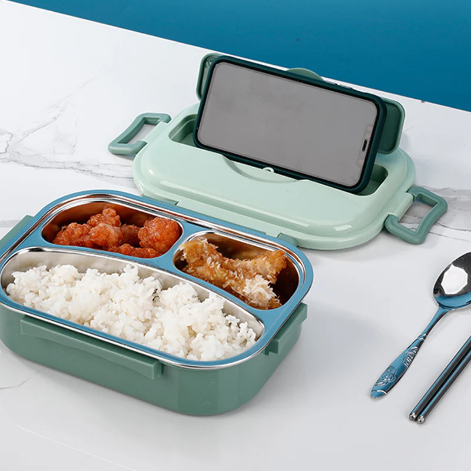 Internal stainless steel lunch box