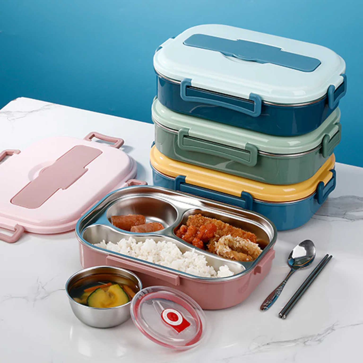 Internal stainless steel lunch box