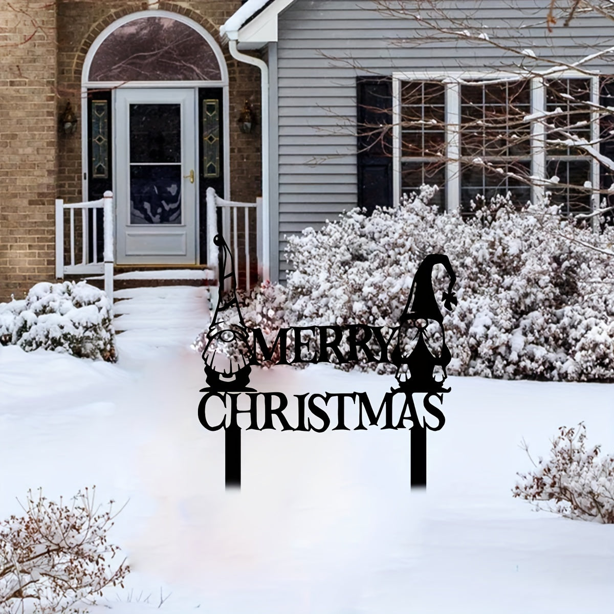 Charming Metallic Christmas Garden Stake