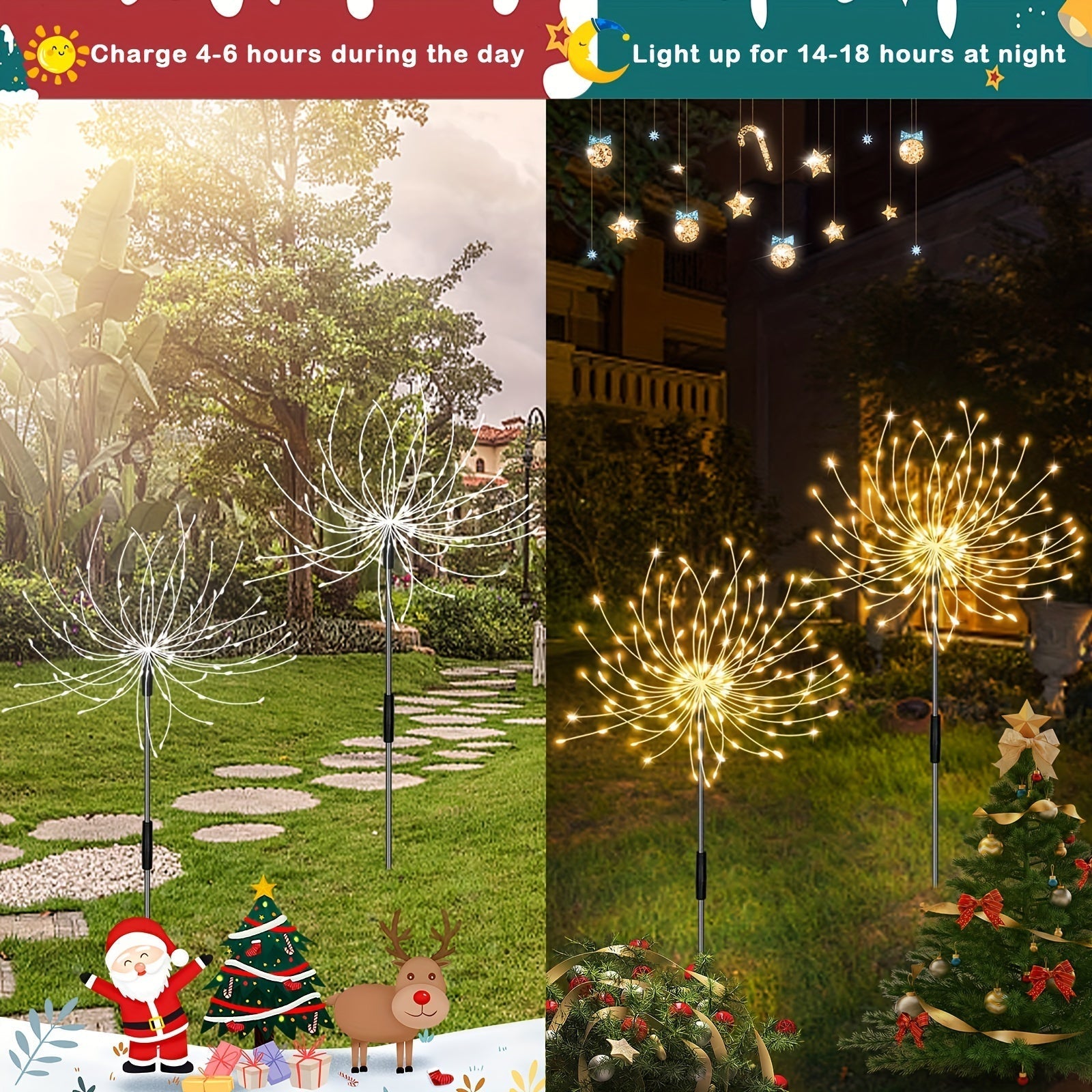 Spark | Set of 5 Solar Fireworks Garden Lights