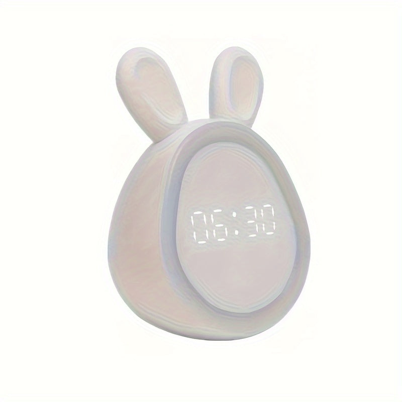 BunnyGlow Cute Alarm Clock with Night Light