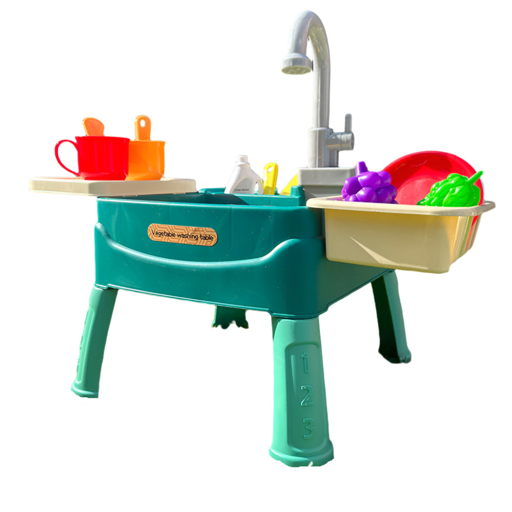 SplashLearn - Kids' Kitchen Sink with Functional Faucet