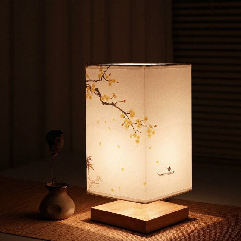 ZenGlow - East Asian-Style Cubical Table Lamp Collection