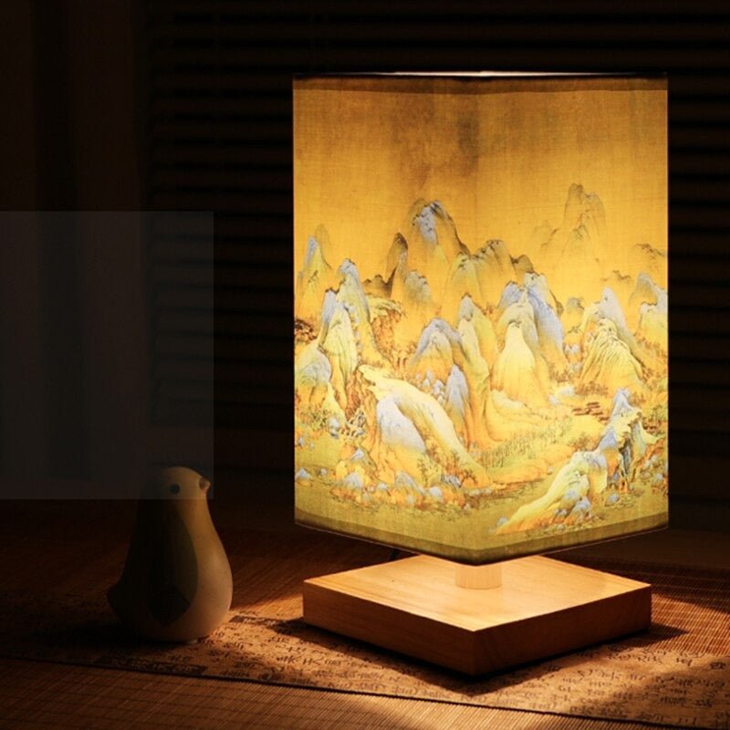 ZenGlow - East Asian-Style Cubical Table Lamp Collection