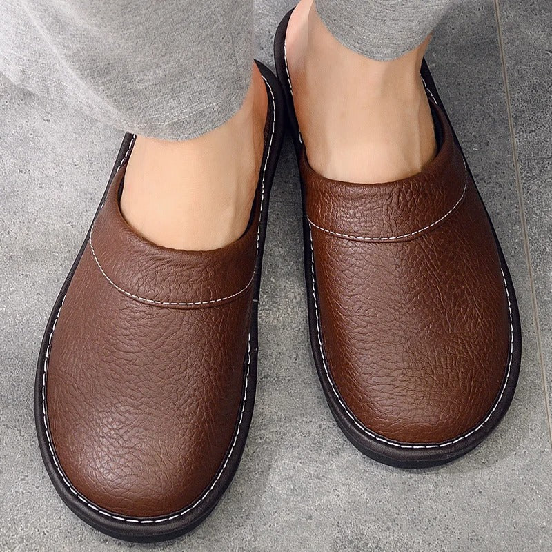 Hugo | Comfortable Vegan Leather Slippers – Luxury & Relaxation