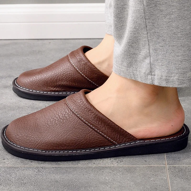 Hugo | Comfortable Vegan Leather Slippers – Luxury & Relaxation