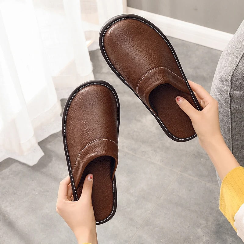 Hugo | Comfortable Vegan Leather Slippers – Luxury & Relaxation
