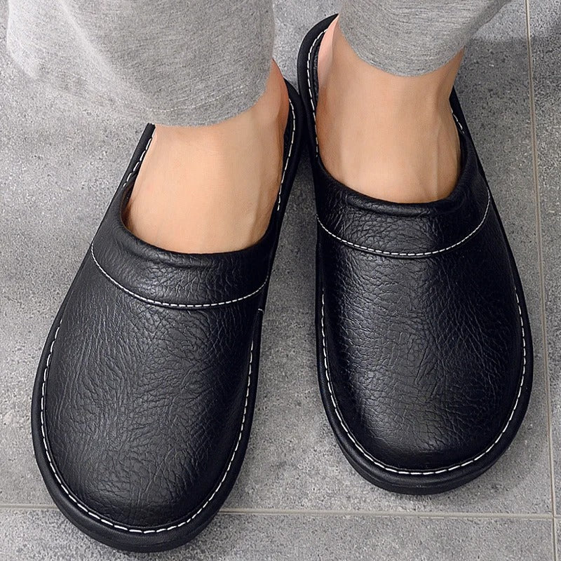 Hugo | Comfortable Vegan Leather Slippers – Luxury & Relaxation