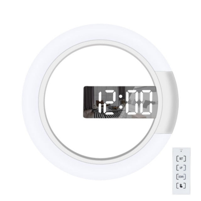 HaloTime - Circular LED Digital Clock with Ambient Glow