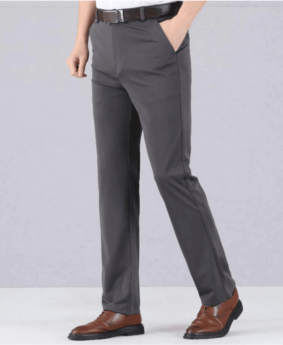 James - Slim Fit Trousers with Elastic Waistband