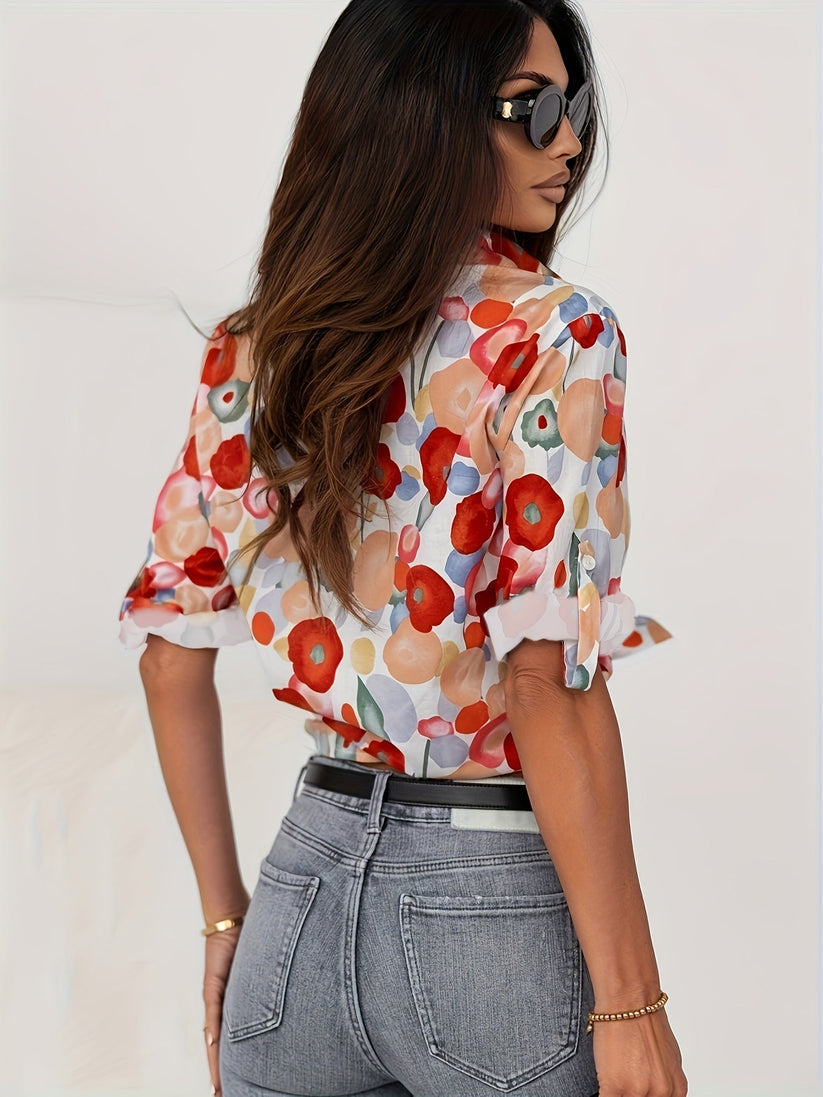 Mille - SommerChic Floral Pattern Blouse