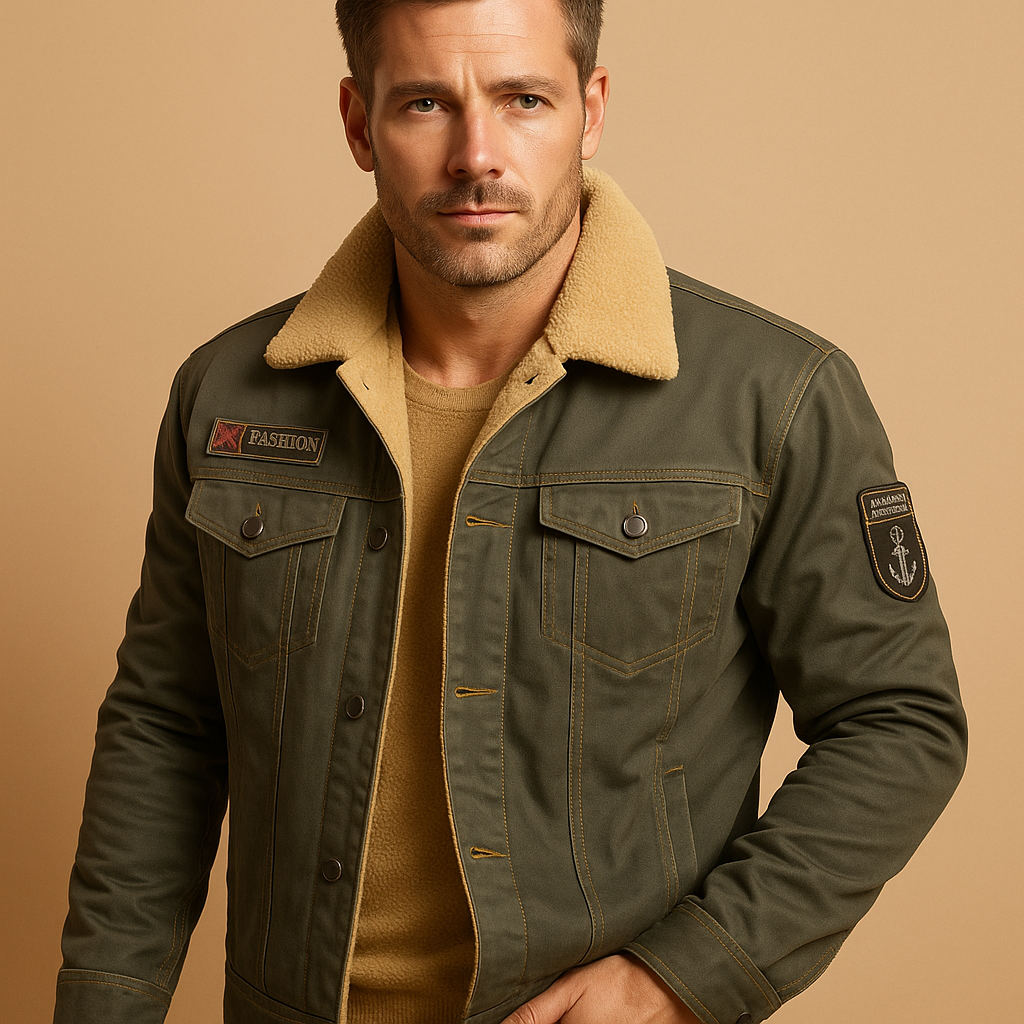 Warm Fleece Pullover with Reinforcement for Men | Daan