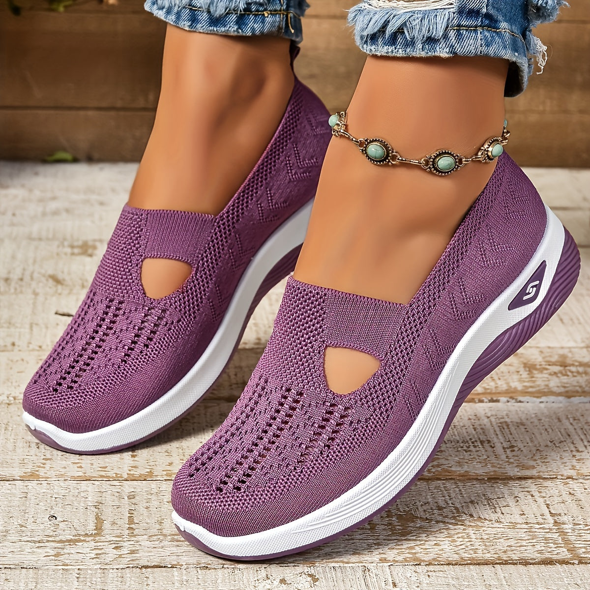 Olivia Sneakers Casual Slip-On Lightweight Outdoor Flat Shoes