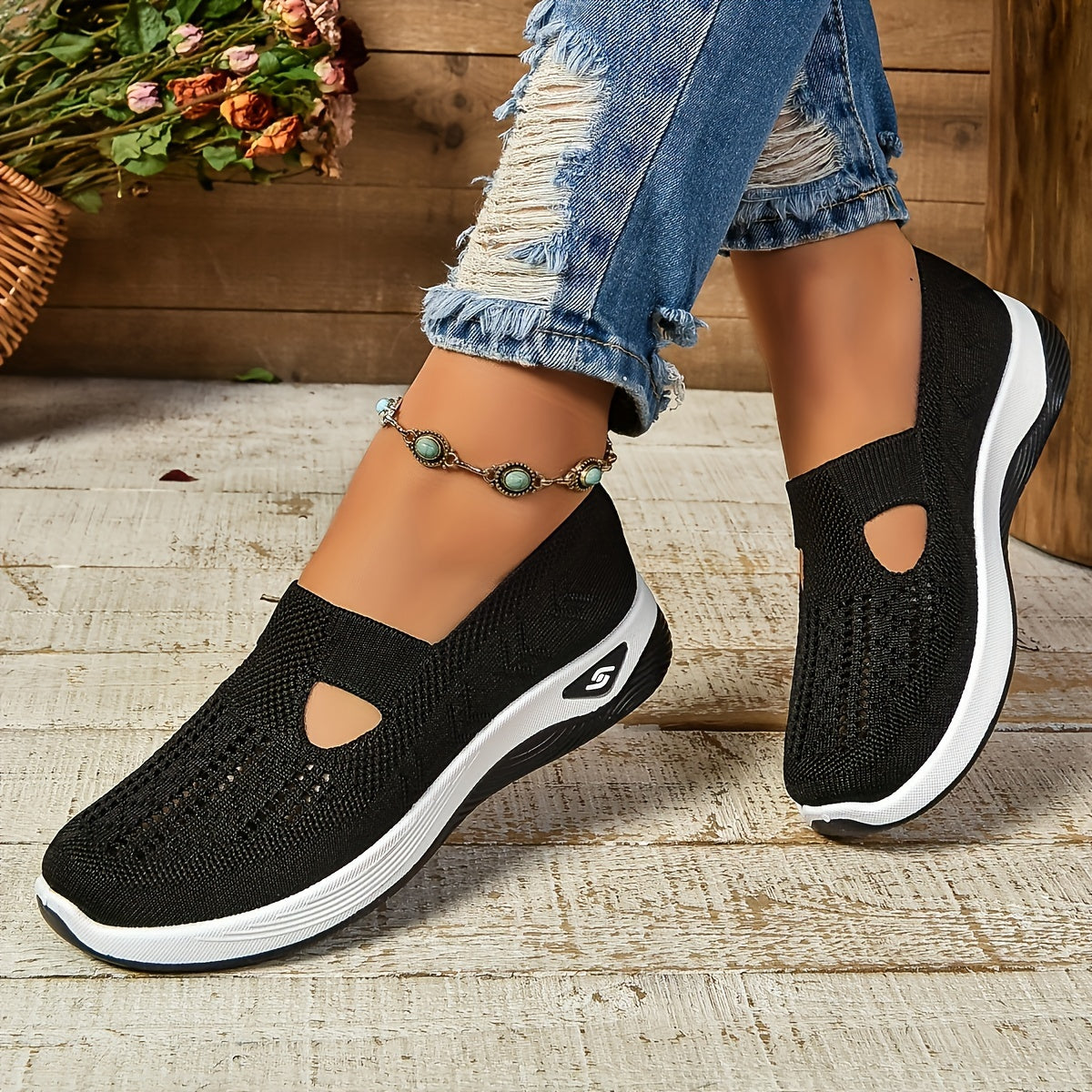 Olivia Sneakers Casual Slip-On Lightweight Outdoor Flat Shoes