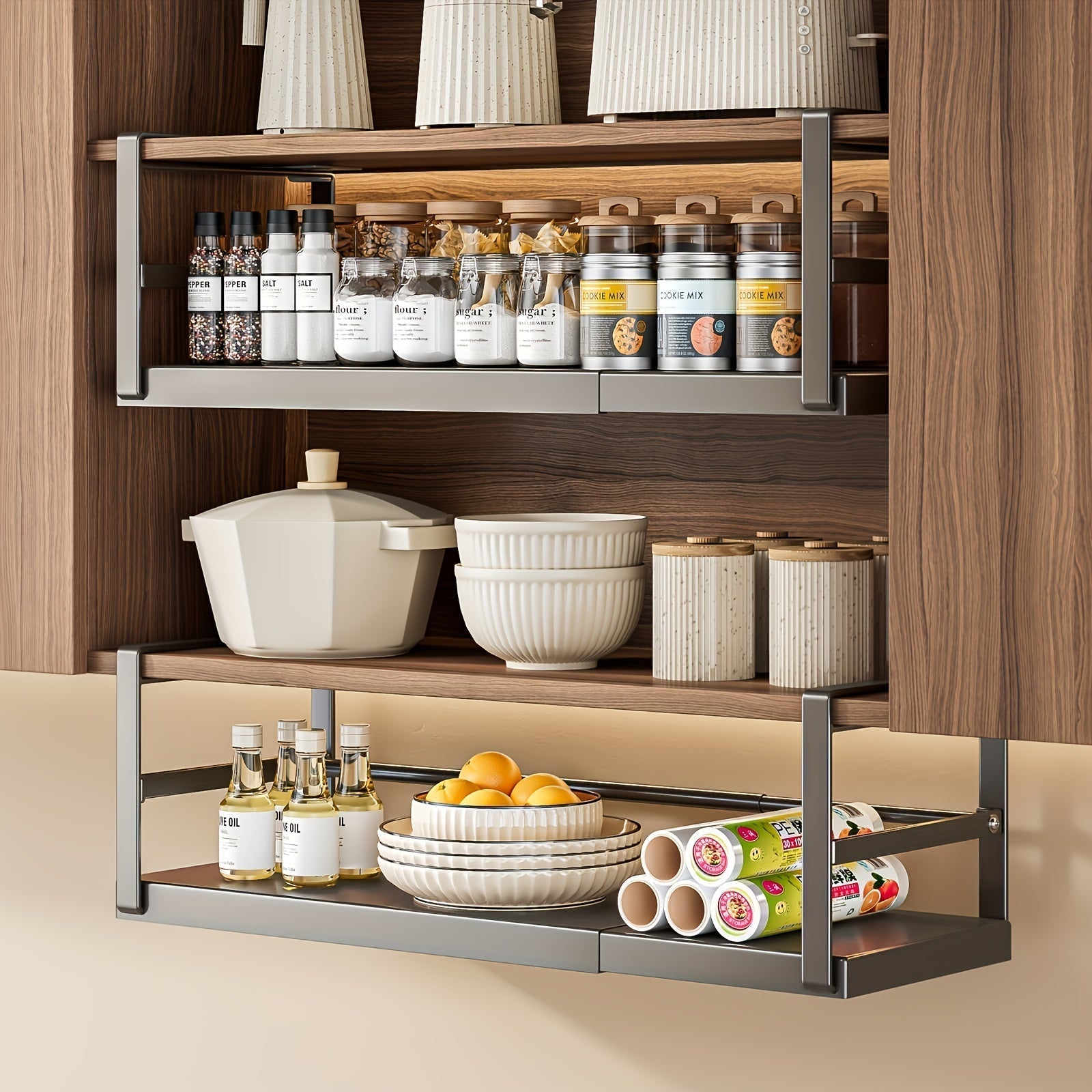 AdjustaShelf Under-Cabinet Organizer – Expandable Metal Storage Rack