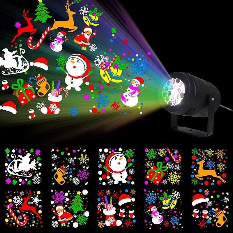 USB-powered LED Christmas projector lamp