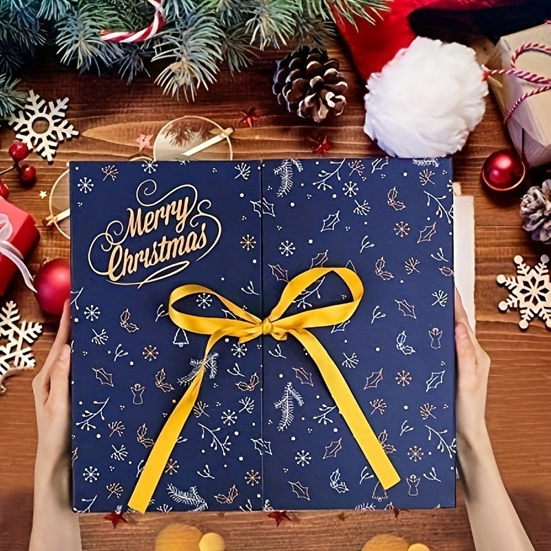 DIY Advent Calendar Set – 24 fillable paper boxes with lids and a variety of accessories for gifting and crafting