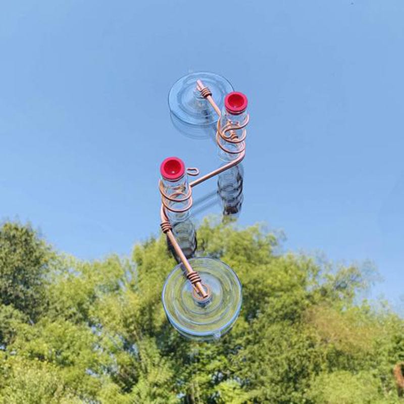 Window Hummingbird Feeder | Clear Glass Feeder for Close-Up Bird Watching