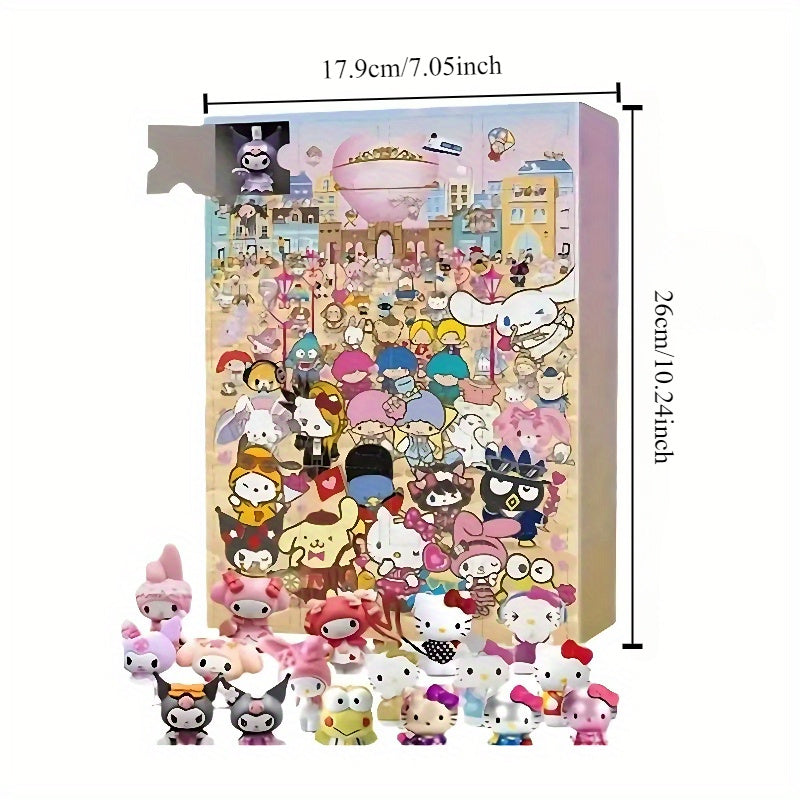 Hello Kitty Advent Calendar – 24-Piece Christmas Countdown Gift Set with Airplane Box