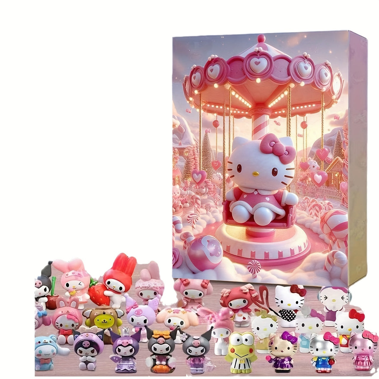 Hello Kitty Advent Calendar – 24-Piece Christmas Countdown Gift Set with Airplane Box