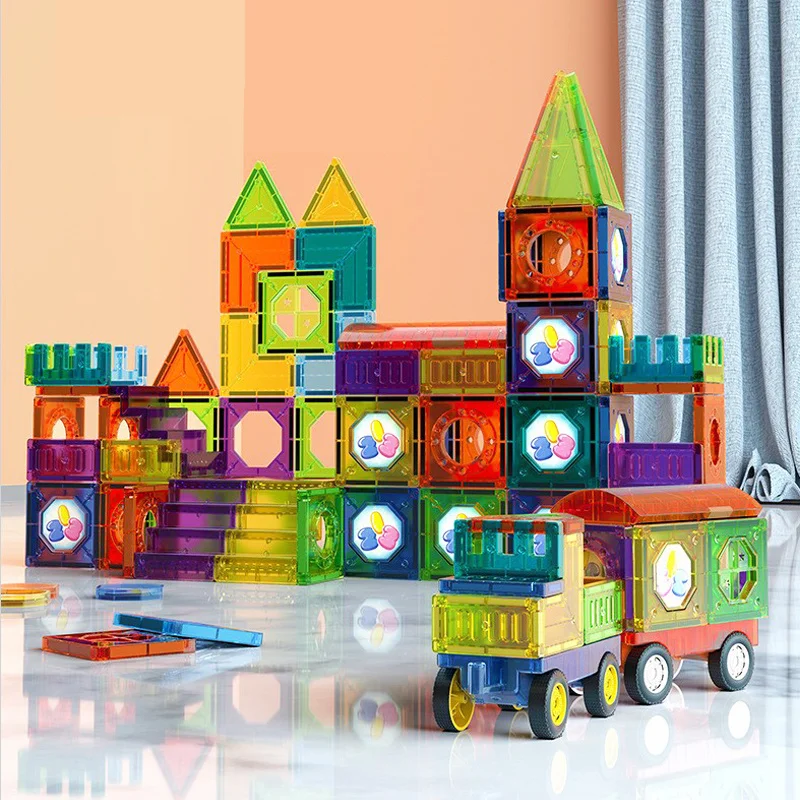 GlowTiles - Magnetic Light Building Set - 69-Piece STEM Creativity Kit for Kids
