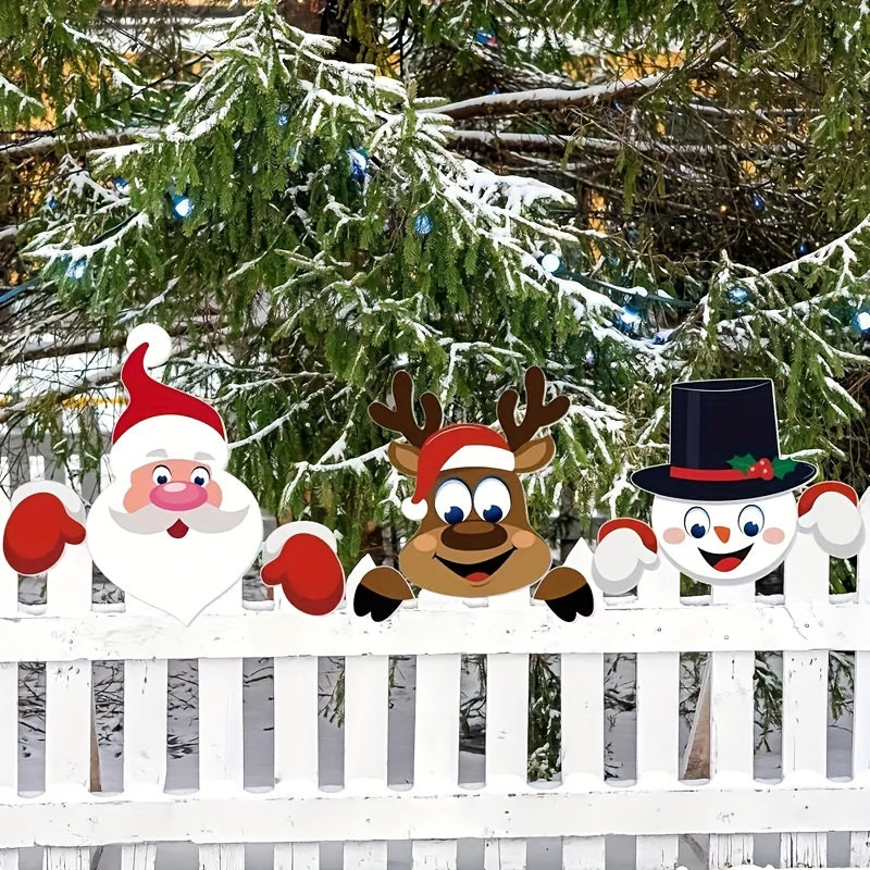 Festive | 3-Piece Christmas Fence Decoration Set