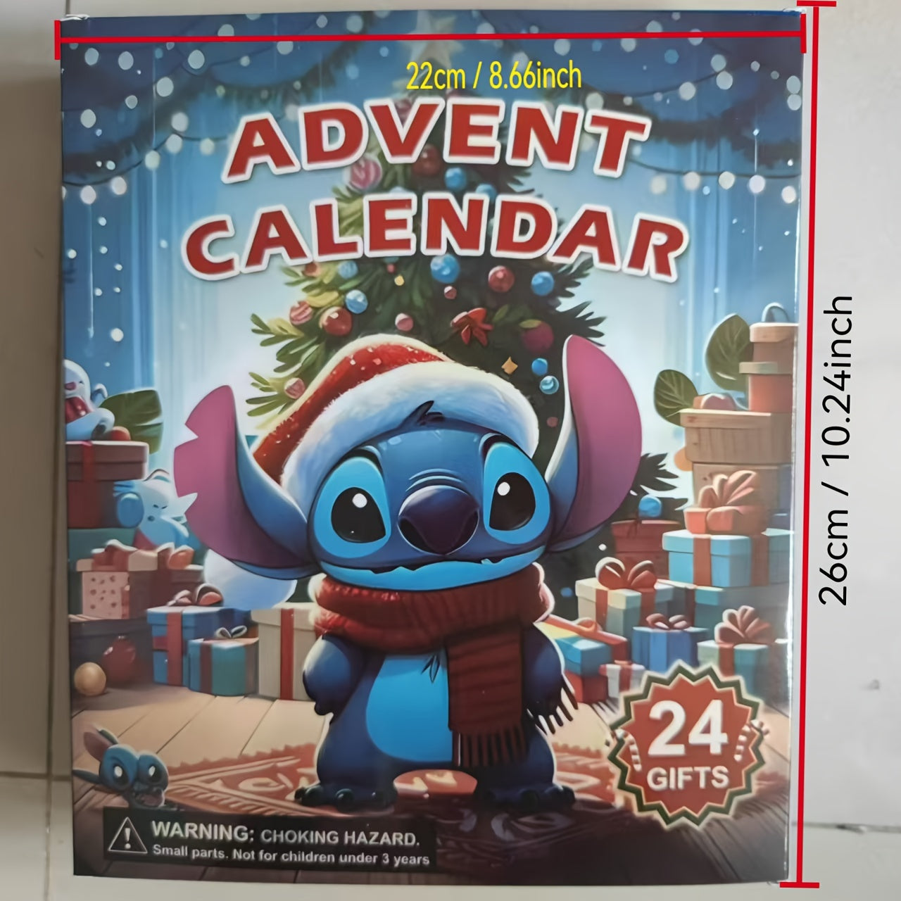 Stitch Advent Calendar Playset | 24-Piece Interactive Holiday Surprise Game
