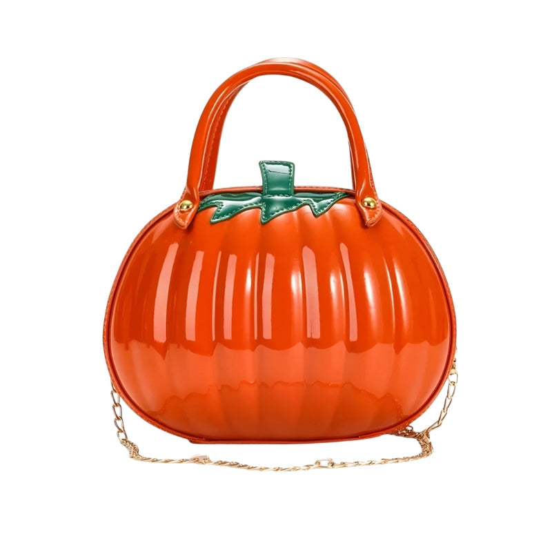 Melanie – Pumpkin-shaped Handbag with Adjustable Strap