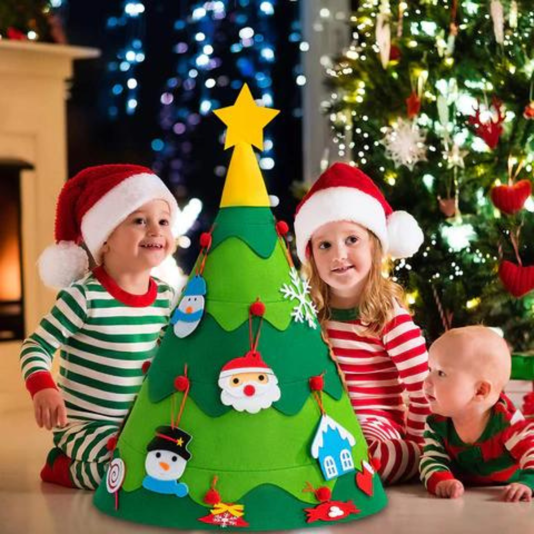 3D Frummies Felt Christmas Tree | Montessori DIY Christmas Tree Decoration with Children