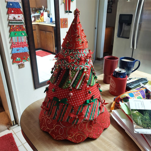 Handmade quilting set for the Christmas tree