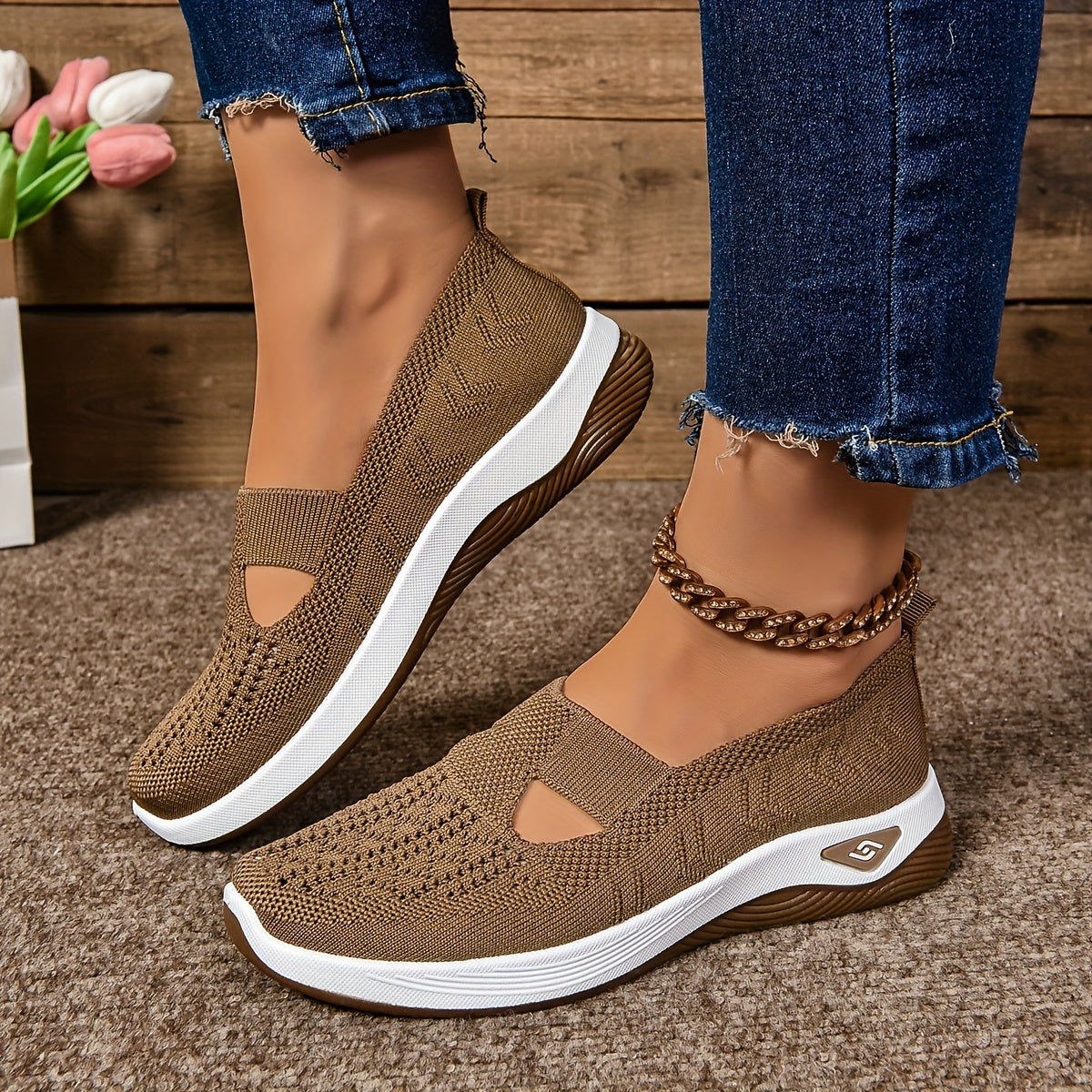 Olivia Sneakers Casual Slip-On Lightweight Outdoor Flat Shoes